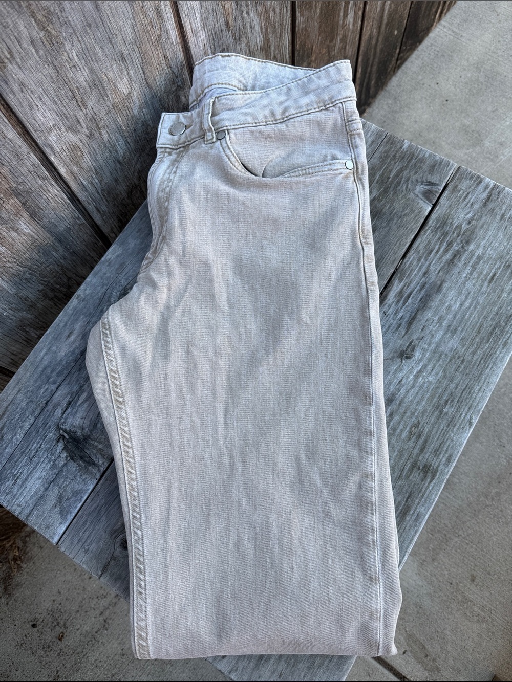 Peter Millar Men's Smooth Stretchy Pants in Light Mineral Wash Beige Size 33 - Picture 6 of 8